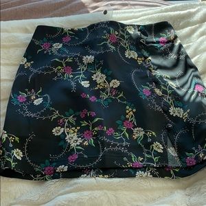 Urban outfitters black flower skirt